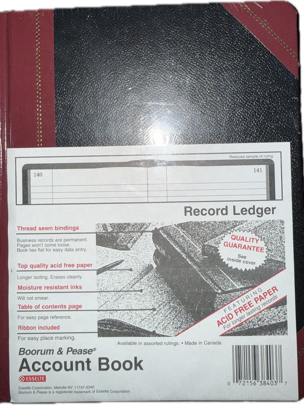 Red and Black Account Book - Record Ledger